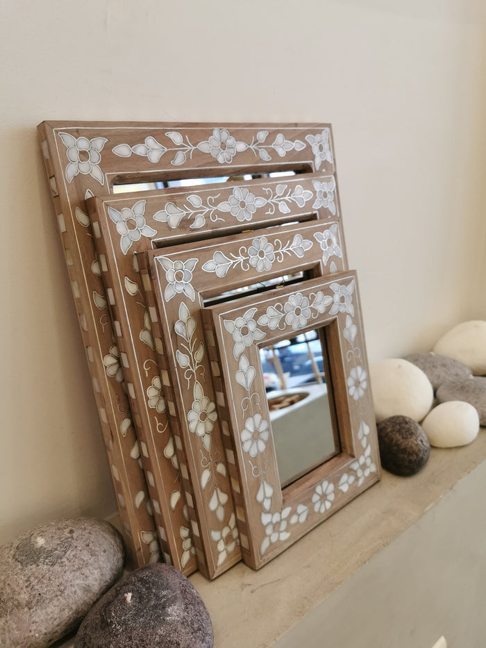 Flower Mother Of Pearl Mirror