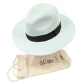 Folding Panama Style Travel Sun Hat - Mint Green (57cm)