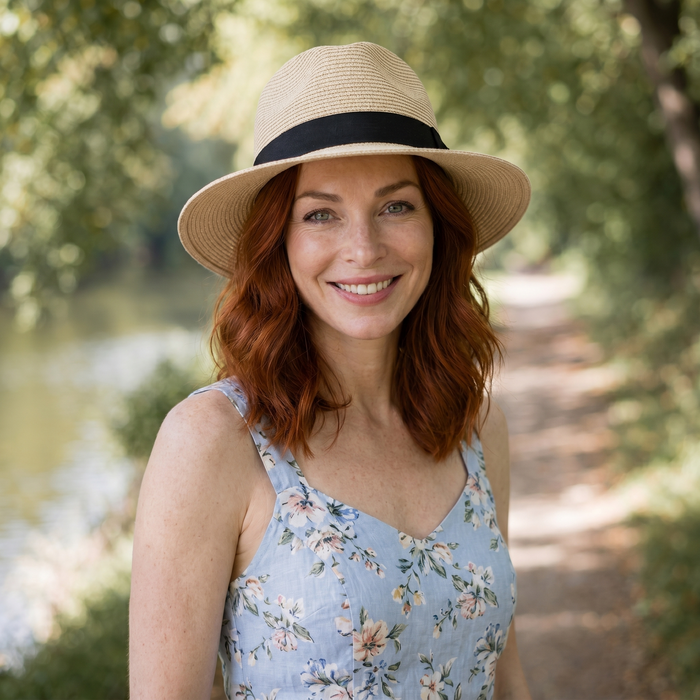 Folding Travel Panama Sun Hat (57cm)