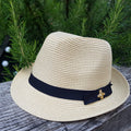 Folding Travel Trilby Sun Hat with a Bee Design (57cm)