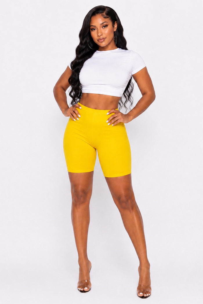 For The Win - Premium Stretch Cotton Biker Shorts