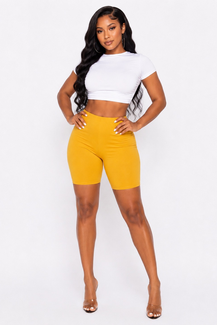 For The Win - Premium Stretch Cotton Biker Shorts