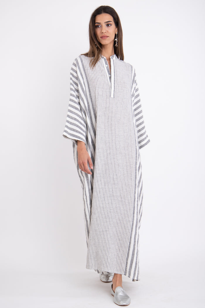 Frankie Linen Striped Jellaba