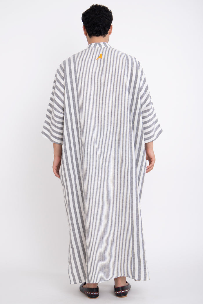 Frankie Linen Striped Jellaba