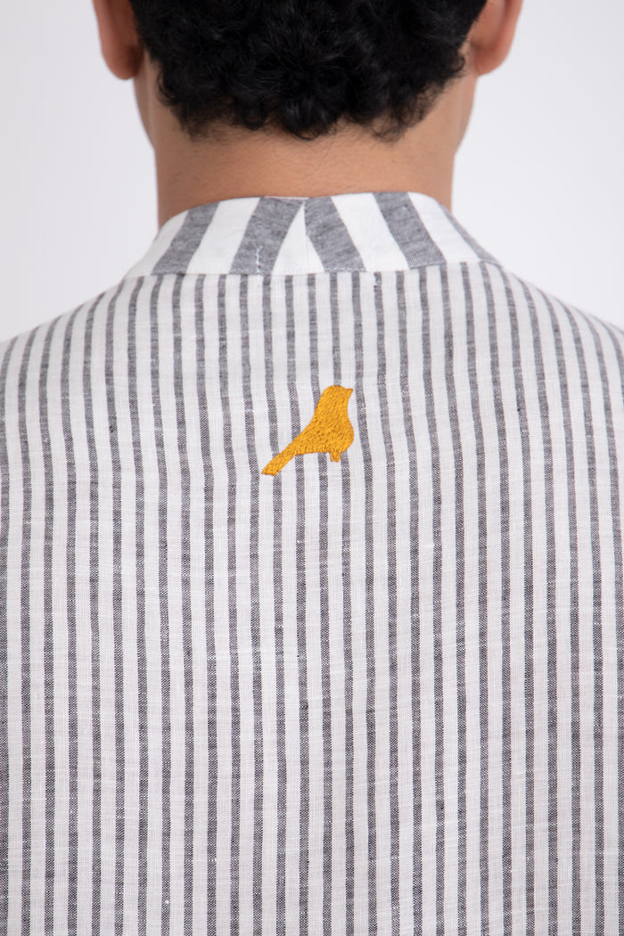 Frankie Linen Striped Jellaba