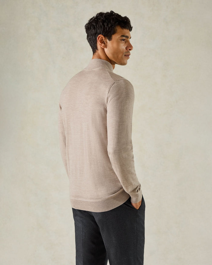 Fraser Ultrafine Merino Wool Full Zip Jumper