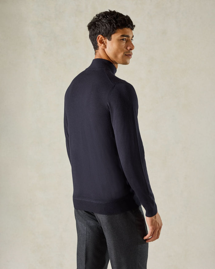 Fraser Ultrafine Merino Wool Full Zip Jumper
