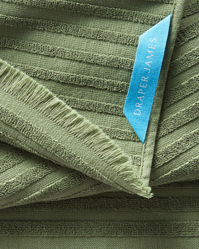 Geometric Floral Kitchen Towel Set in Seafoam