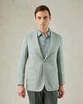 Gilbert Cotton Silk Linen Viscose Blend Blazer Mint