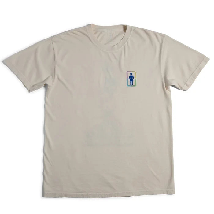 Girl X Hello Kitty Rainbow Stacked T-Shirt cream pure boardshop