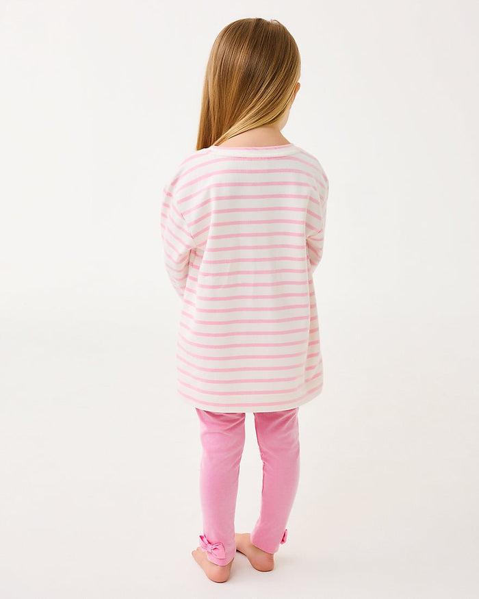 Girls Mini Ballad Sweatshirt - Multi Holiday Palm Embellishment