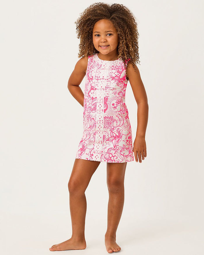 Lilly Pulitzer - Girls Mini Wister Dress - Cherry Blossom Pink Fleur De Lilly