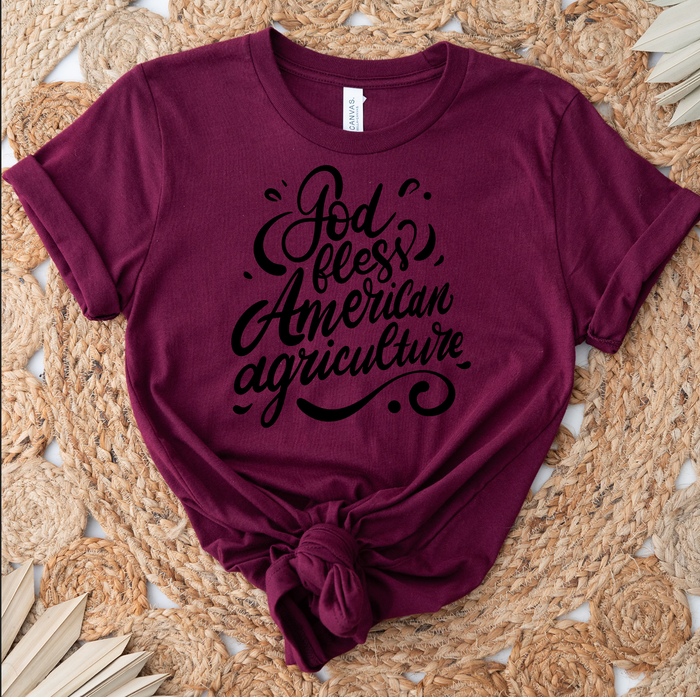 God Bless American Agriculture Black Ink – Bella Canvas T-Shirt