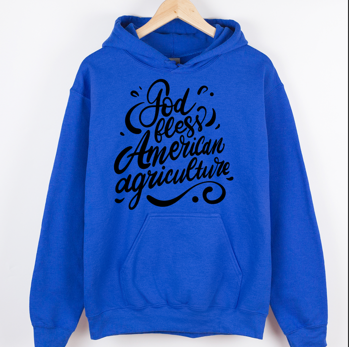God Bless American Agriculture Black Ink – Hoodie