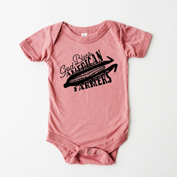 God Bless American Farmers Black Ink - Infant/Toddler/Youth