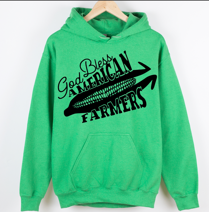 God Bless American Farmers Black Ink – Hoodie