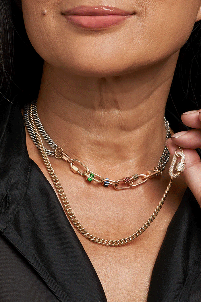 Gold Heavy Curb Chain Necklace - 14k Yellow Gold
