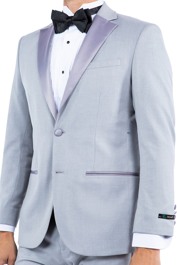Gray Zegarie Notch Lapel Tuxedo Jacket For Men MJT364-04 - Giorgio's Menswear