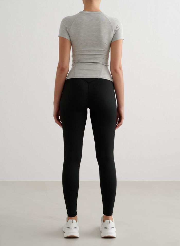 Grey Melange Soft Basic Short Sleeve
