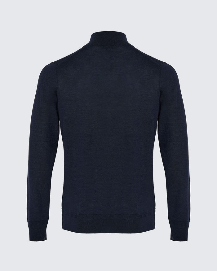 Hamilton Merino Wool Silk Cashmere Quarter Zip Jumper