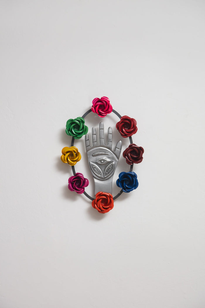 Hand with Colored Flowers