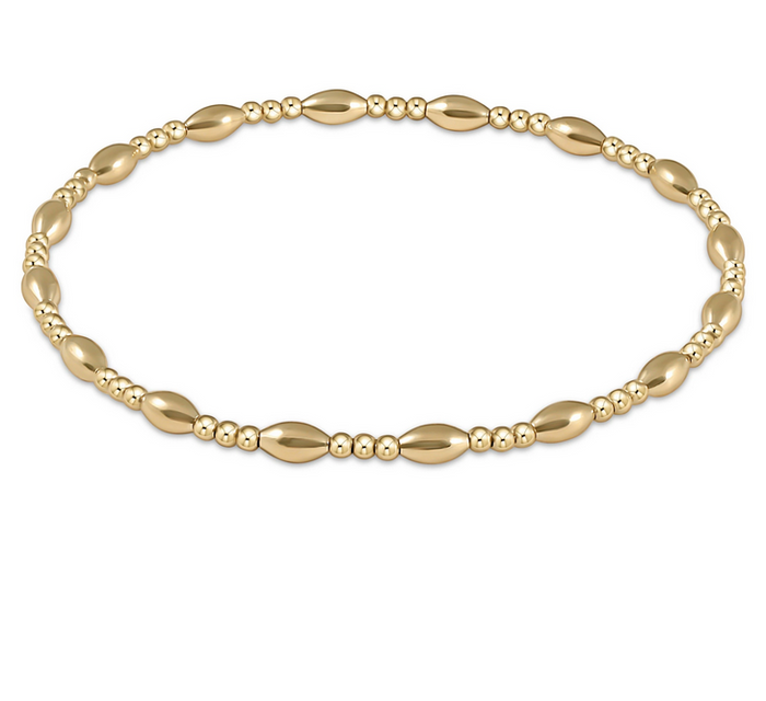 Harmony Sincerity Pattern 2mm Bead Bracelet Gold