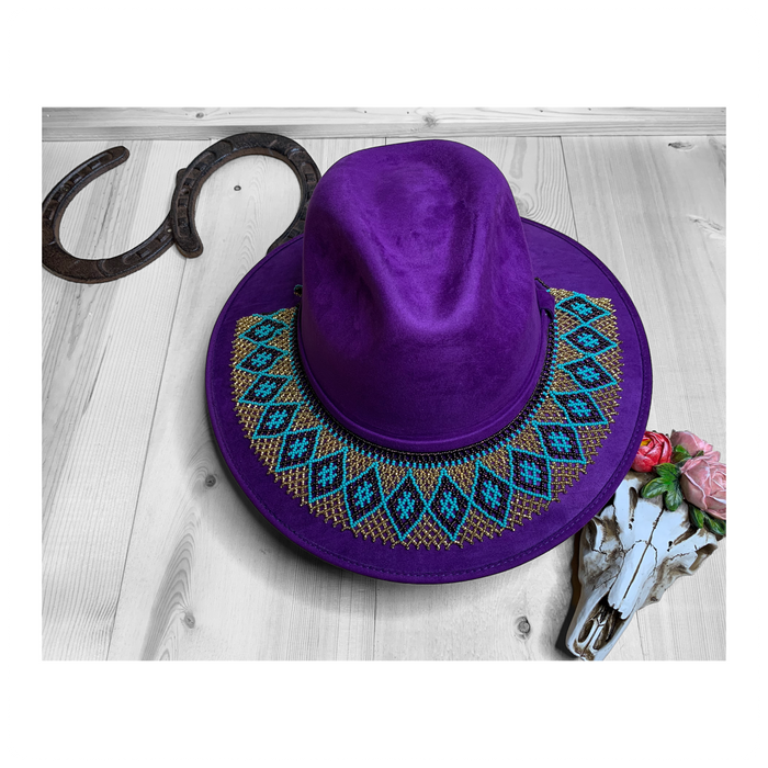 Hat with Beaded Hatband