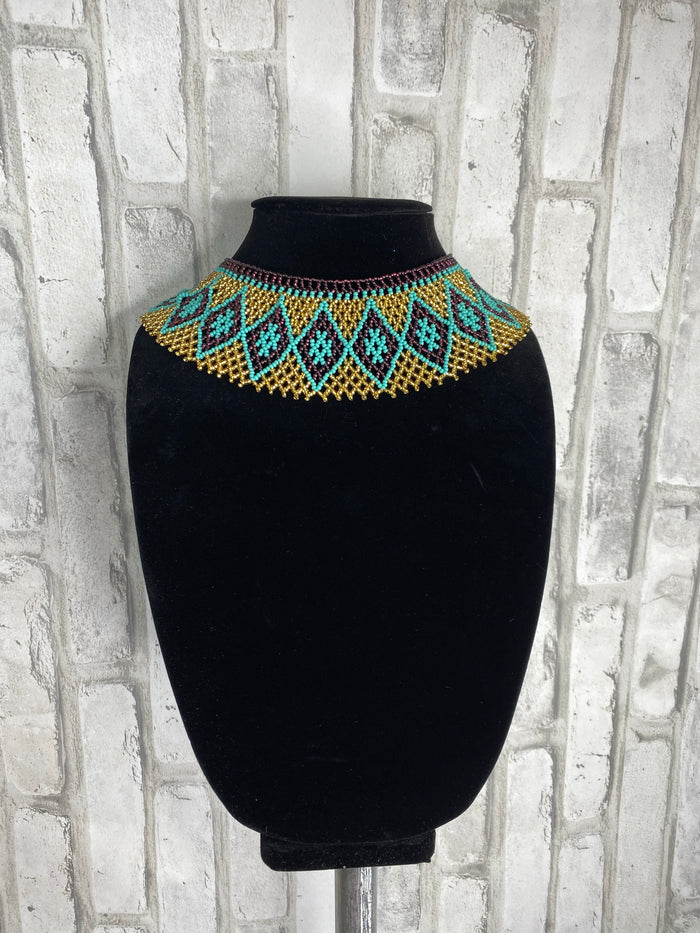 Hat with Beaded Hatband