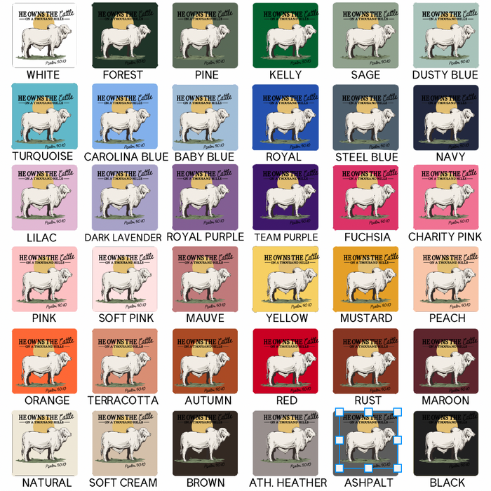 He Owns The Cattle - Bella Canvas T-Shirt
