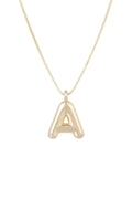 Helium Initial Pendant - 14k Yellow Gold