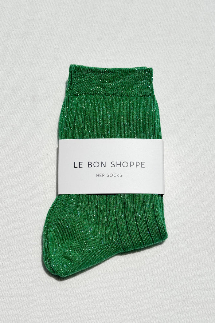 Her Socks Modal Lurex - Ash Glitter