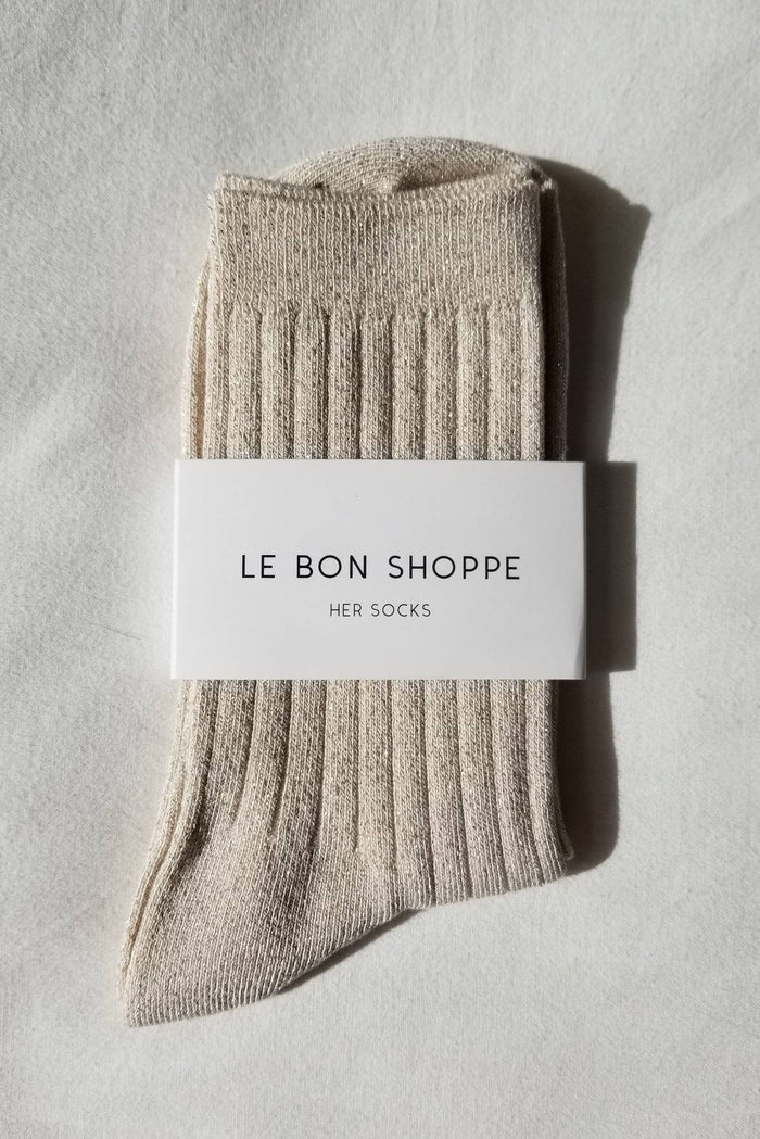 Her Socks Modal Lurex - Sparkling Rose