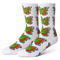 HUF Green Budderfly Socks White Pure Boardshop