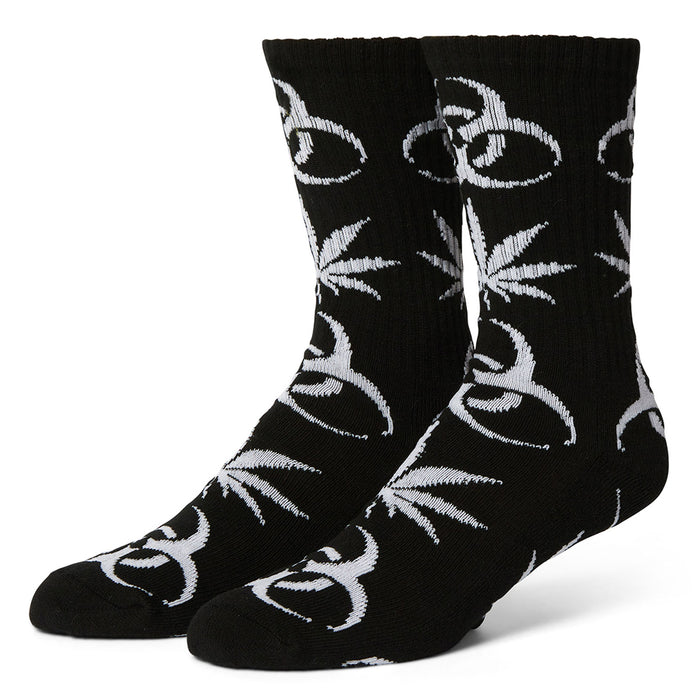 HUF Sector Plantlife Socks Black Pure Boardshop
