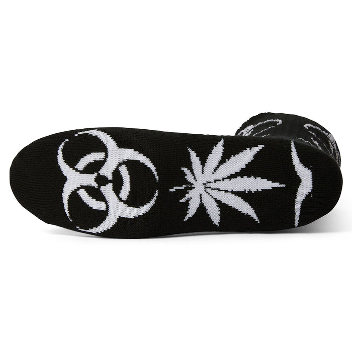 HUF Sector Plantlife Socks Black Pure Boardshop