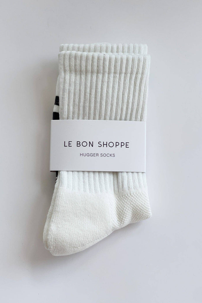 Hugger Socks - White/Black