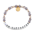 I am Supported Beaded Bracelet Power in Pink White