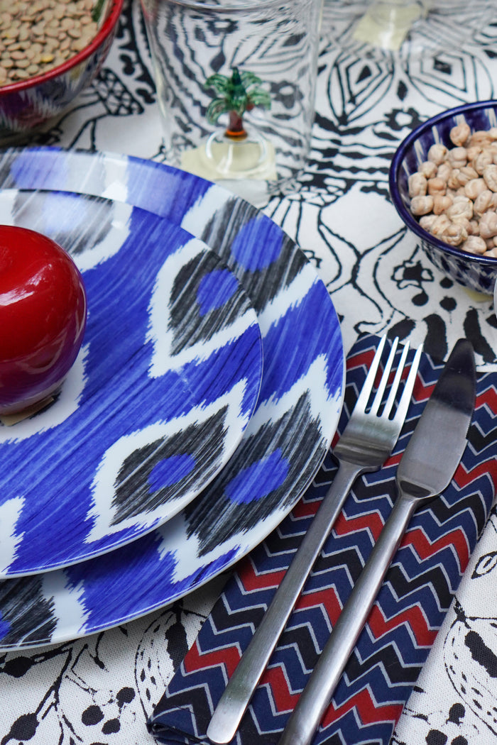 Ikat Navy Plate
