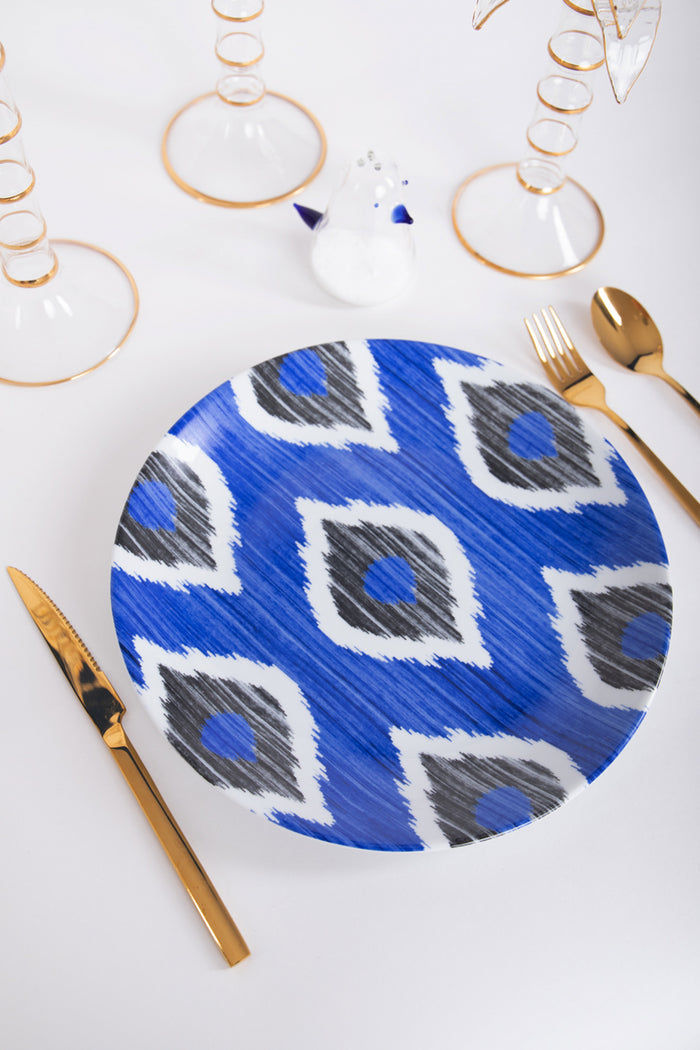 Ikat Navy Plate