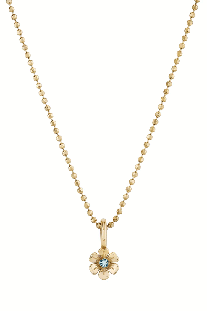 In Bloom Birthstone Charm - 14k Yellow Gold