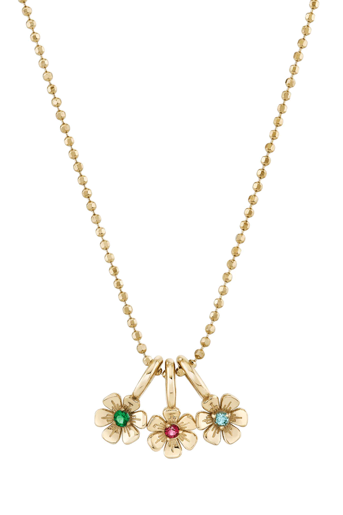 In Bloom Birthstone Charm - 14k Yellow Gold