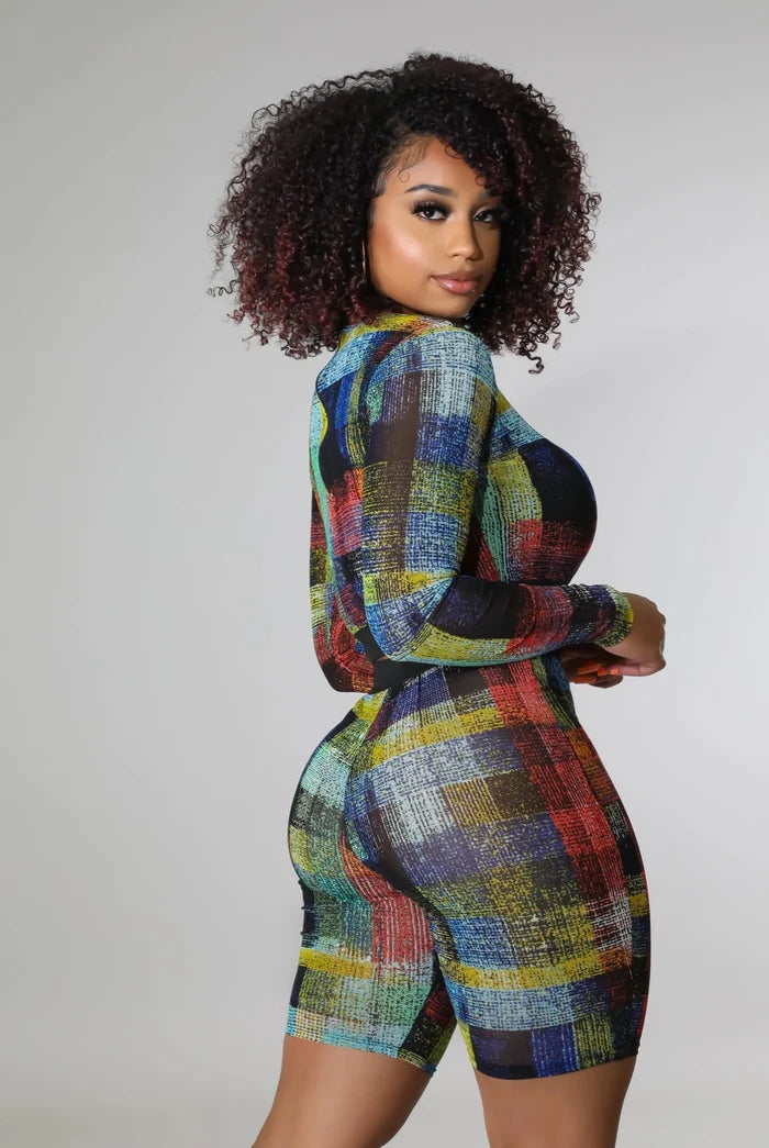 It Gets Better.....Plaid Crop Bermuda Short Set Good Time USA