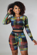 It Gets Better.....Plaid Crop Bermuda Short Set Good Time USA