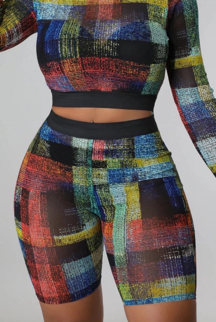 It Gets Better.....Plaid Crop Bermuda Short Set