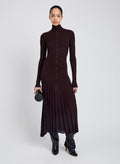 Jada Dress In Superfine Merino - Burgundy