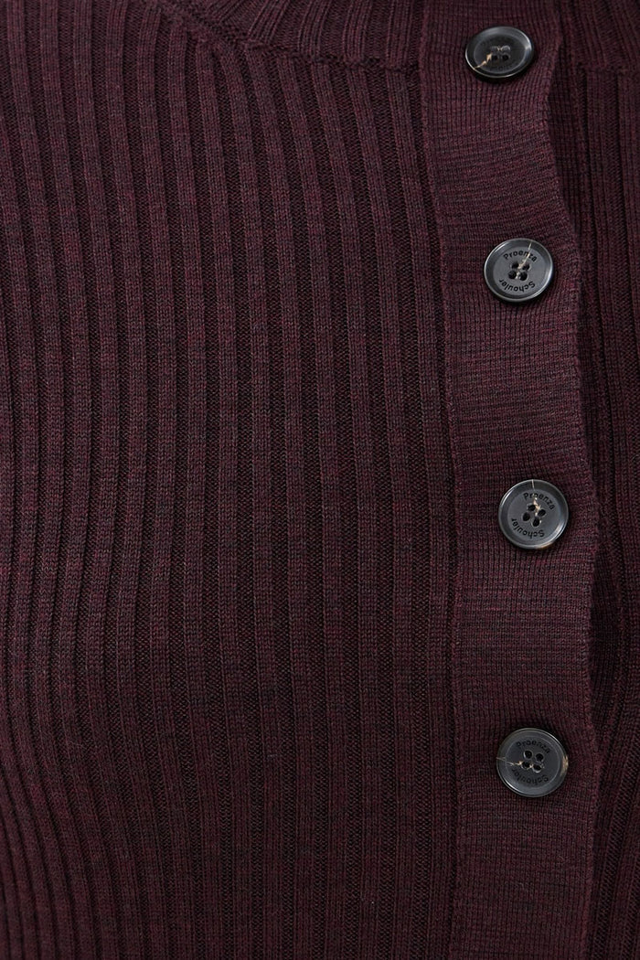 Jada Dress In Superfine Merino - Burgundy