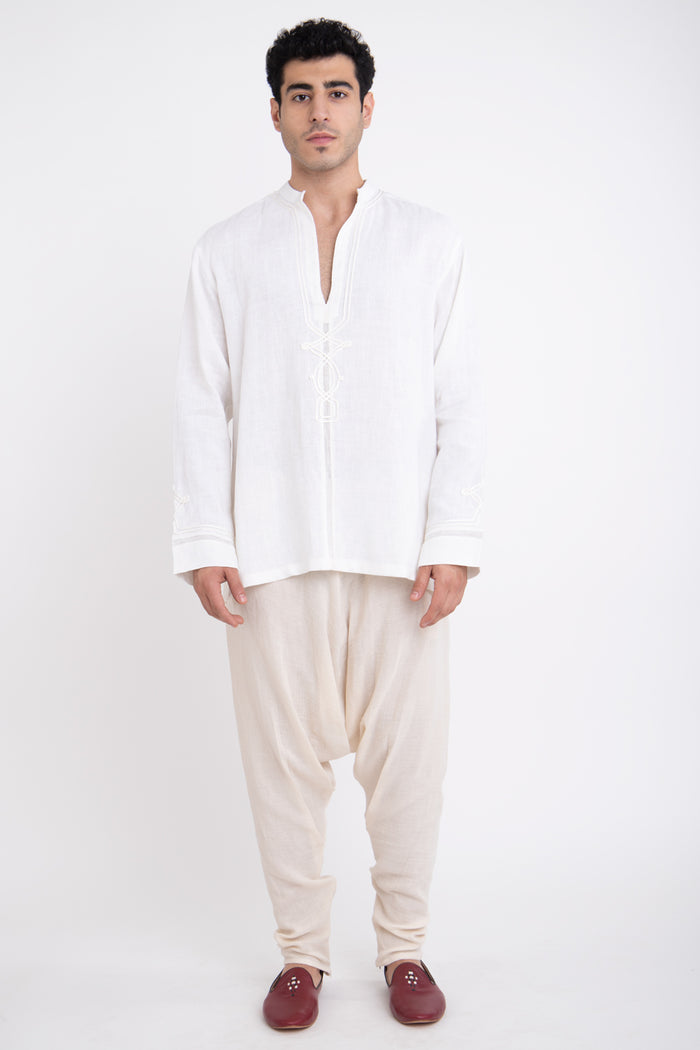 Jerusalem Linen White Shirt