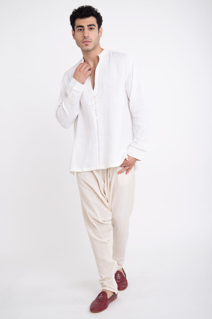 Jerusalem Linen White Shirt