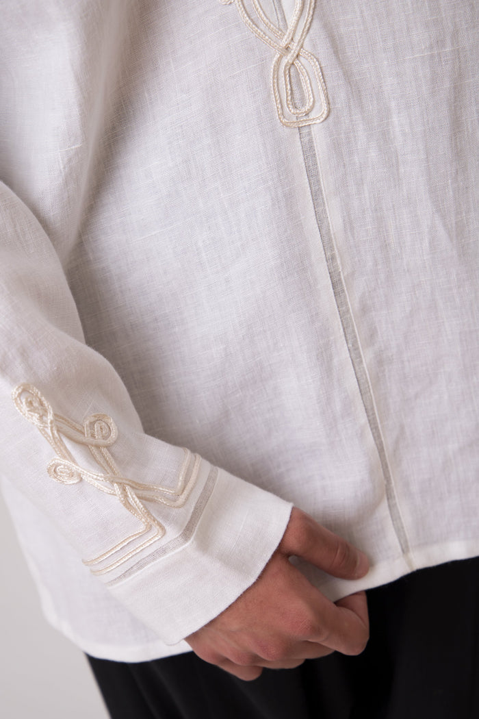 Jerusalem Linen White Shirt