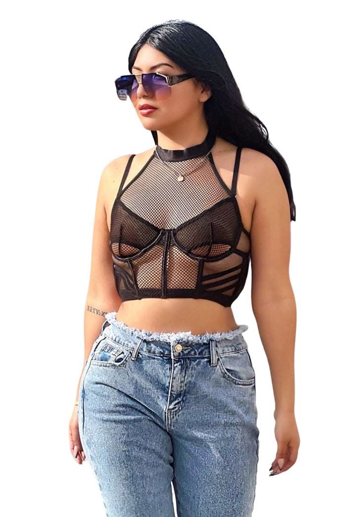 Jonae.....Sleeveless Corset Crop Tops My Boo